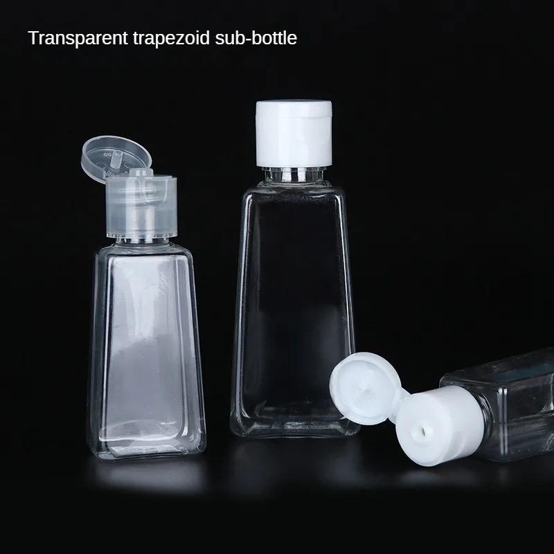 1/10 chiếc chai lotion hình thang trong suốt 30/60ml chai đựng nước rửa tay có thể tái sử dụng Thùng nhựa tái sử dụng