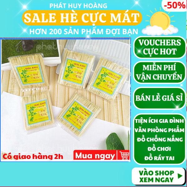 Combo 5 gói tăm trúc cao cấp Mai Anh giá rẻ, tăm tre xỉa răng tiện lợi, tăm xỉa răng cao cấp bằng tre, tăm xỉa răng tre, tăm trúc xỉa răng giá rẻ, tăm để xỉa răng bằng trúc vô trùng, Phát Huy Hoàng