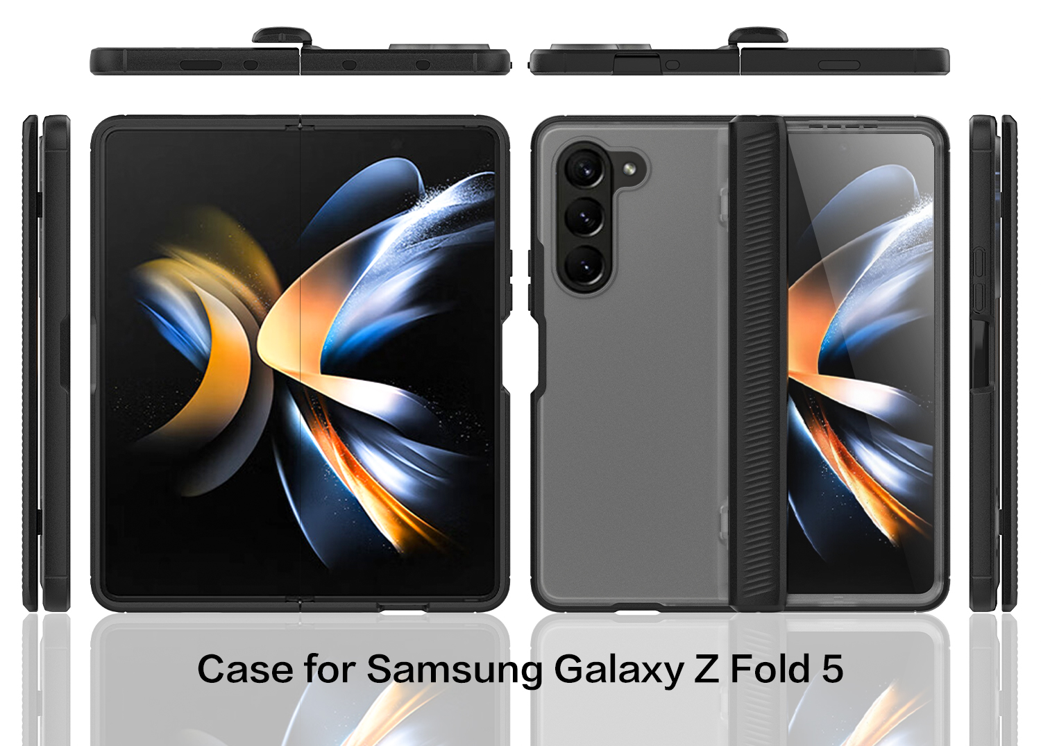 Acrylic TPU + PC Rõ Ràng Bản Lề Kết Nối Trường Hợp Đối Với Samsung Galaxy Z Fold5 Trường Hợp Chống Sốc Drop-Proof Chống-Vân Tay Điện thoại mờ Trường Hợp