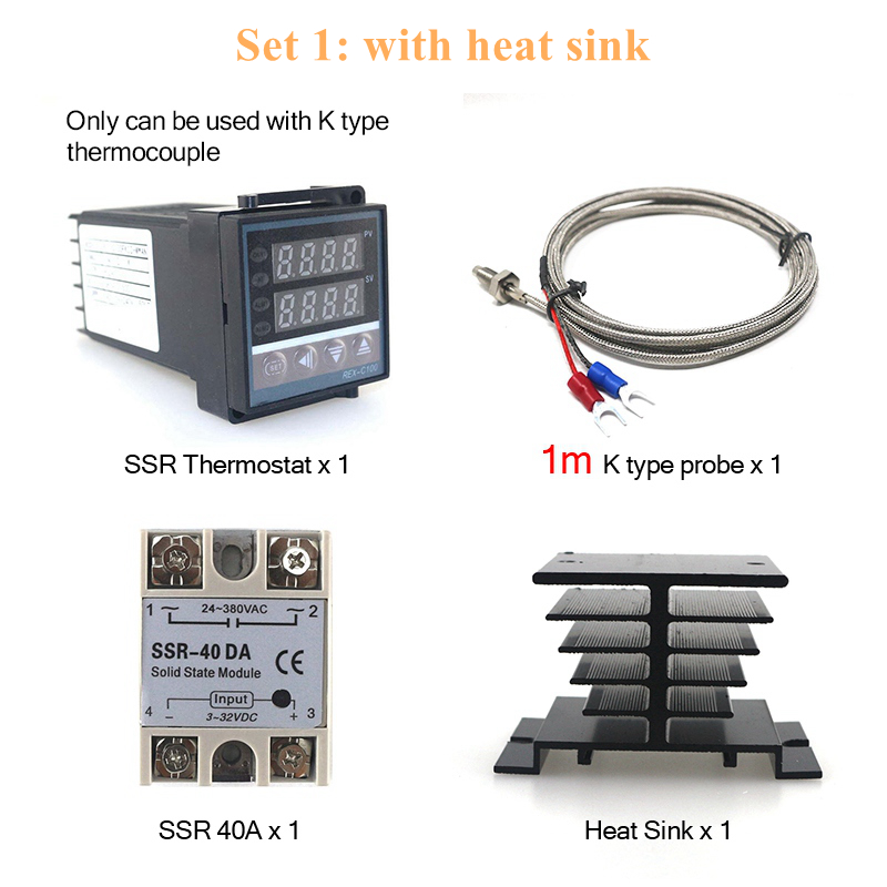 Rex-C100 Digital Pid Temperature Controller Rex C100 40da Relay Ssr ...