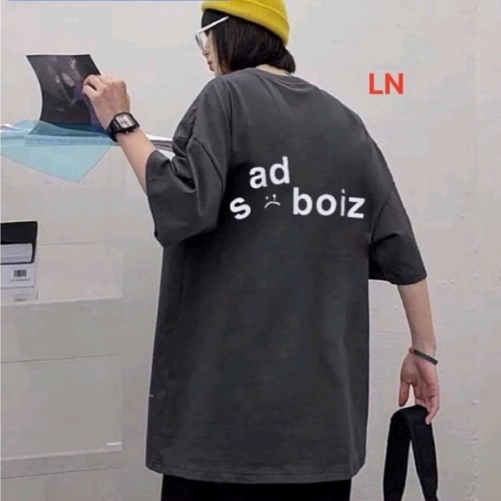ÁO THUN  NAM NỮ FORM THỤNG SADBOIZ. in 2 mặt