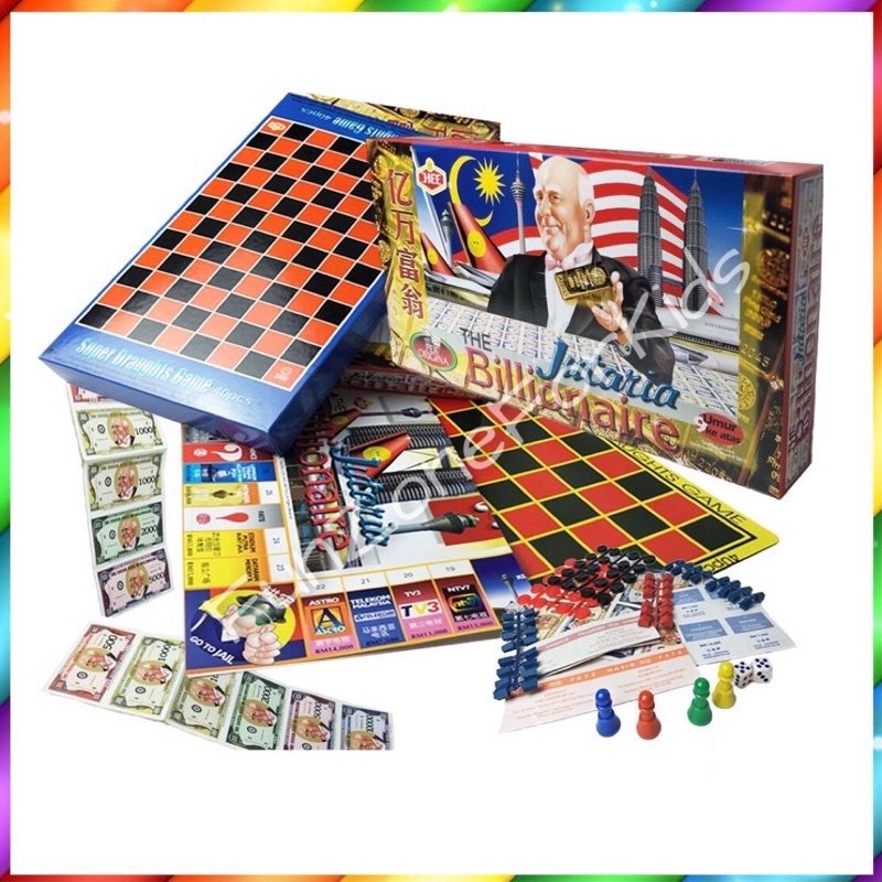 [Ready Stock] Big Size Millionaire Jutaria / Billionaire Board Games Chess 百万富翁/ 亿万富翁 Lazada