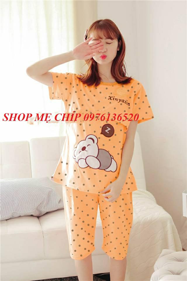 Bộ đồ bầu và sau sinh CB hồng (50-90kg),100% cotton
