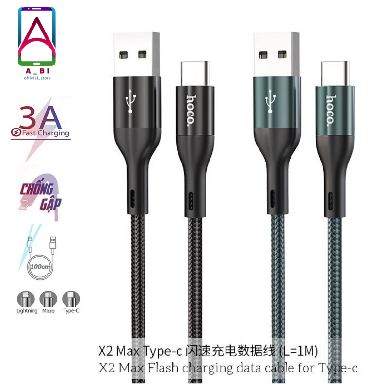 Cáp sạc nhanh lightning Hoco X2 Max 1M cho iphone/ipad /androi chính hãng