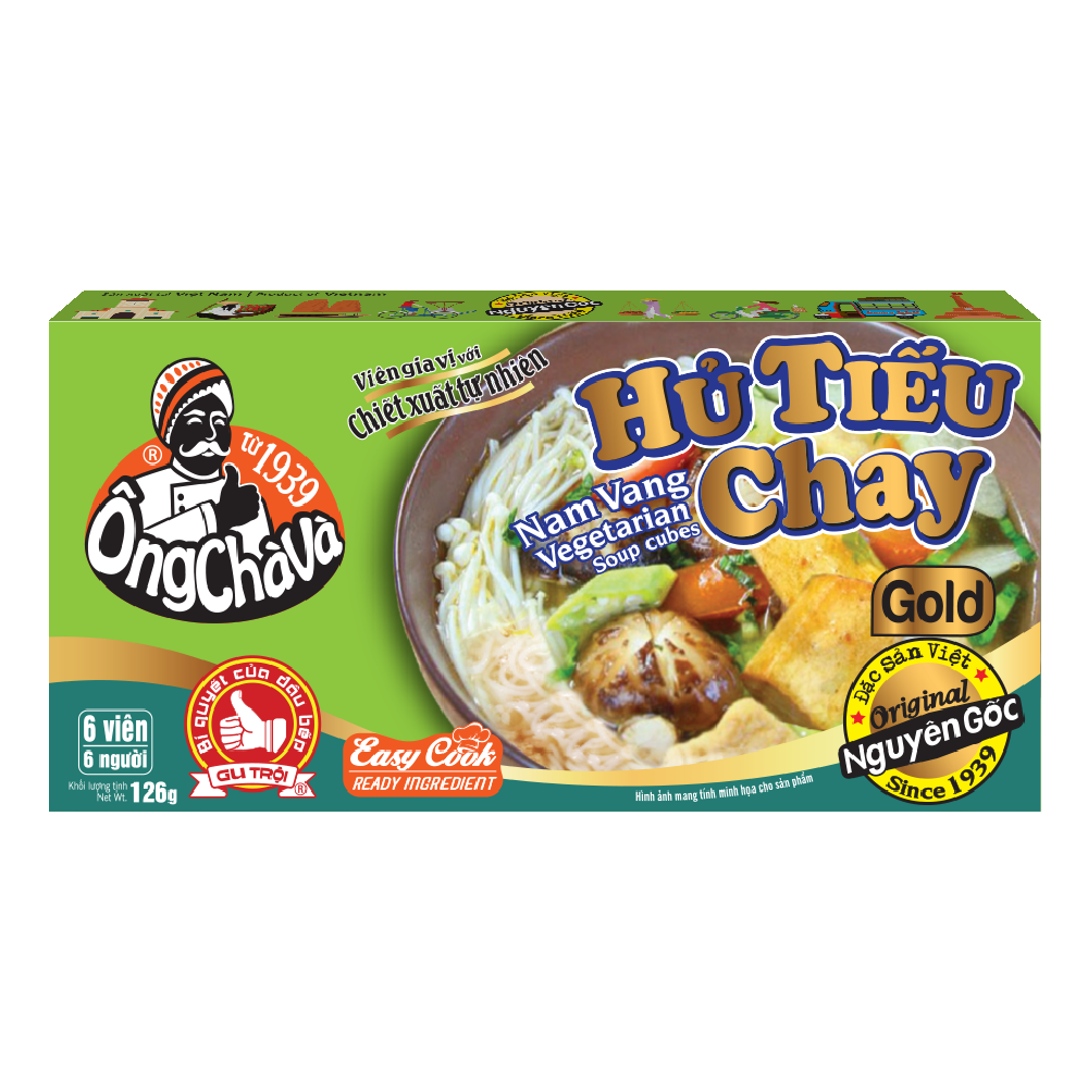 Ong Cha Va Hue Beef Rice Noodle Soup Cubes 126g