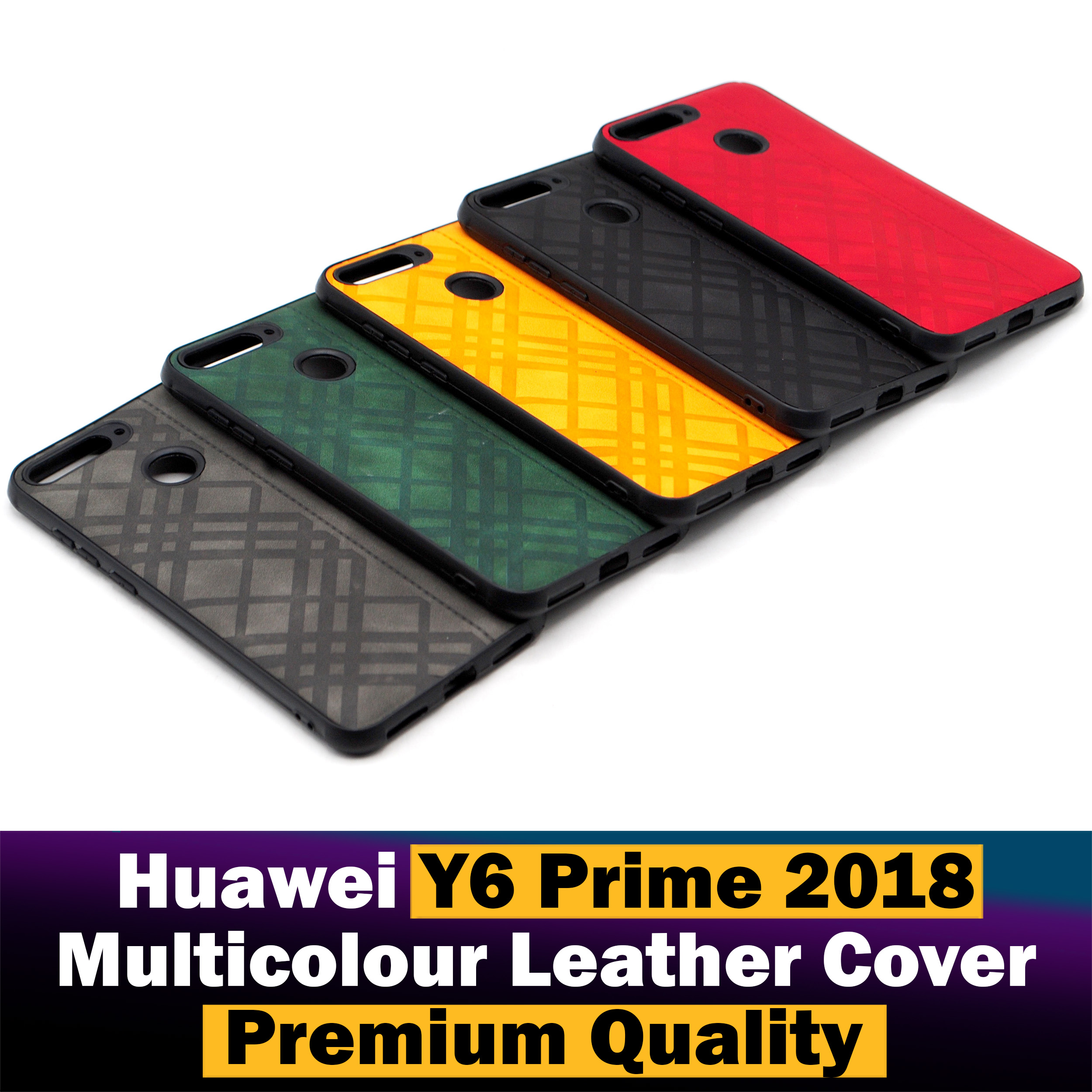 Huawei Y6 Prime 2018 Back Cover Multicolour Leather Case For Huawei Y6 Prime 2018. 