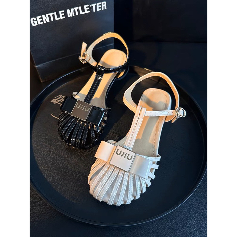 Sandal rọ miu miu dây đan sợi mảnh cao cấp AS01