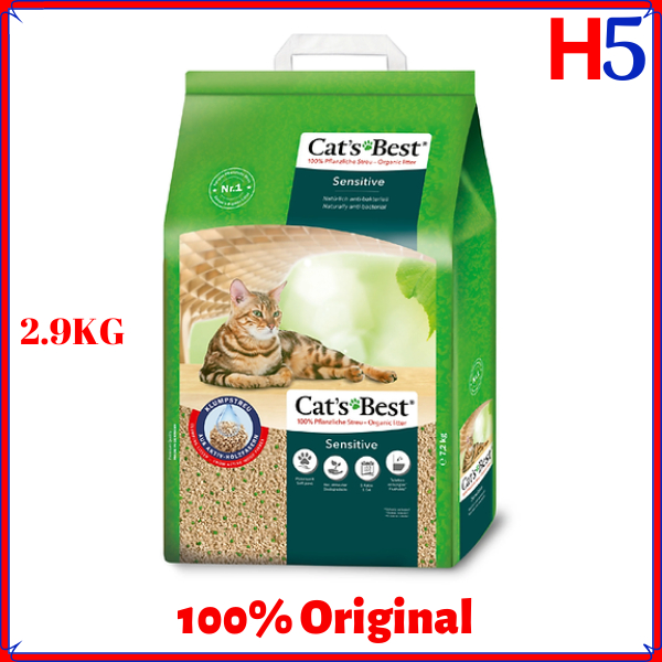 CAT'S BEST Sensitive 2.9KG Tight Clumping & AntiBacterial Cat Litter
