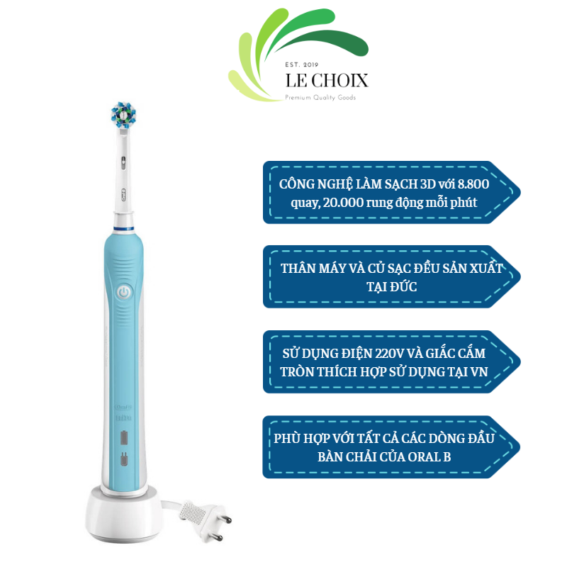Bàn chải điện Oral B Pro 1 700  [Made in Germany, Bill Pháp - đủ mẫu]