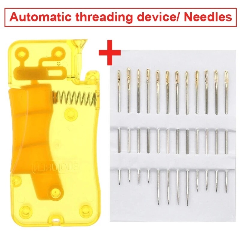 Dụng cụ xỏ kim tự động tự threading kim khâu nhanh chóng threading Kim Khâu pins DIY kim may threader phụ kiện