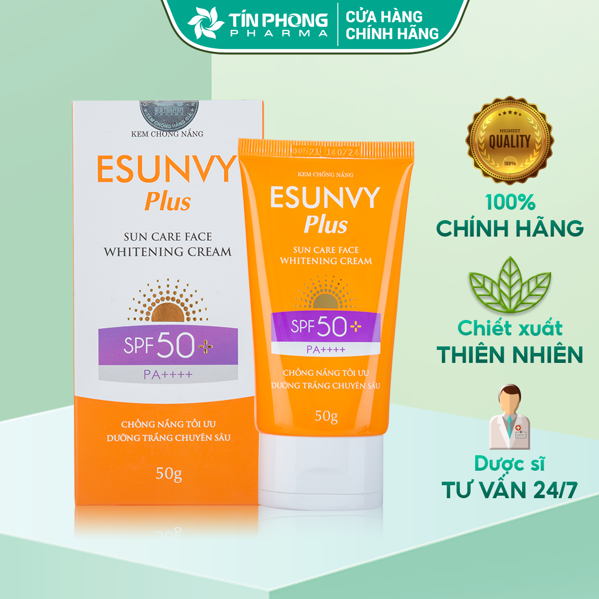 Kem Chống Nắng Esunvy Plus Sun Care Face SPF50+ PA++++ Phù Hợp Cho Da Nhạy Cảm thumbnail