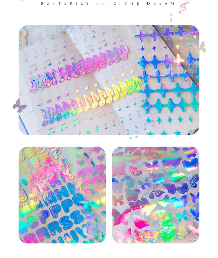 Sticker Decor Toploader Hologram - Be Tiny Stationery