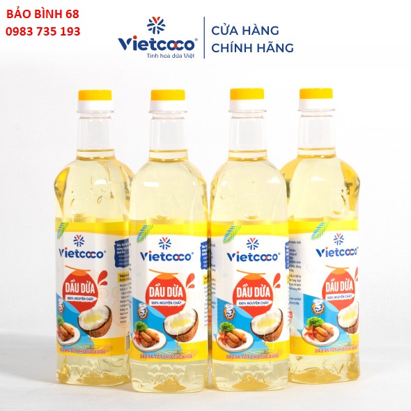 Dầu Dừa Nguyên Chất Nấu Ăn Chai 1 lít