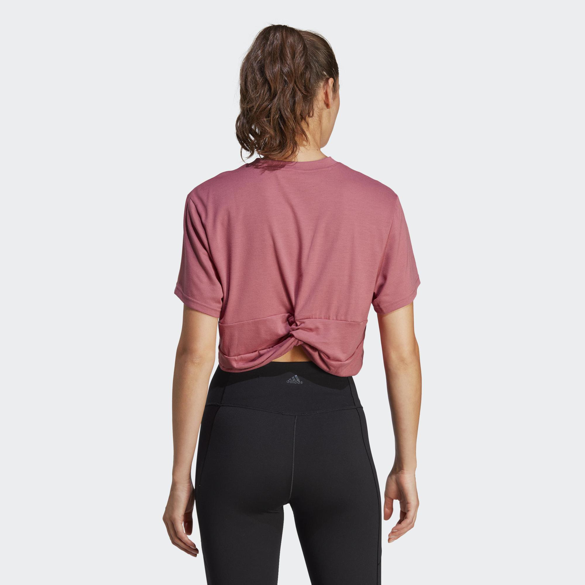 adidas Tập luyện Áo Thun Studio Nữ Hồng IB8563