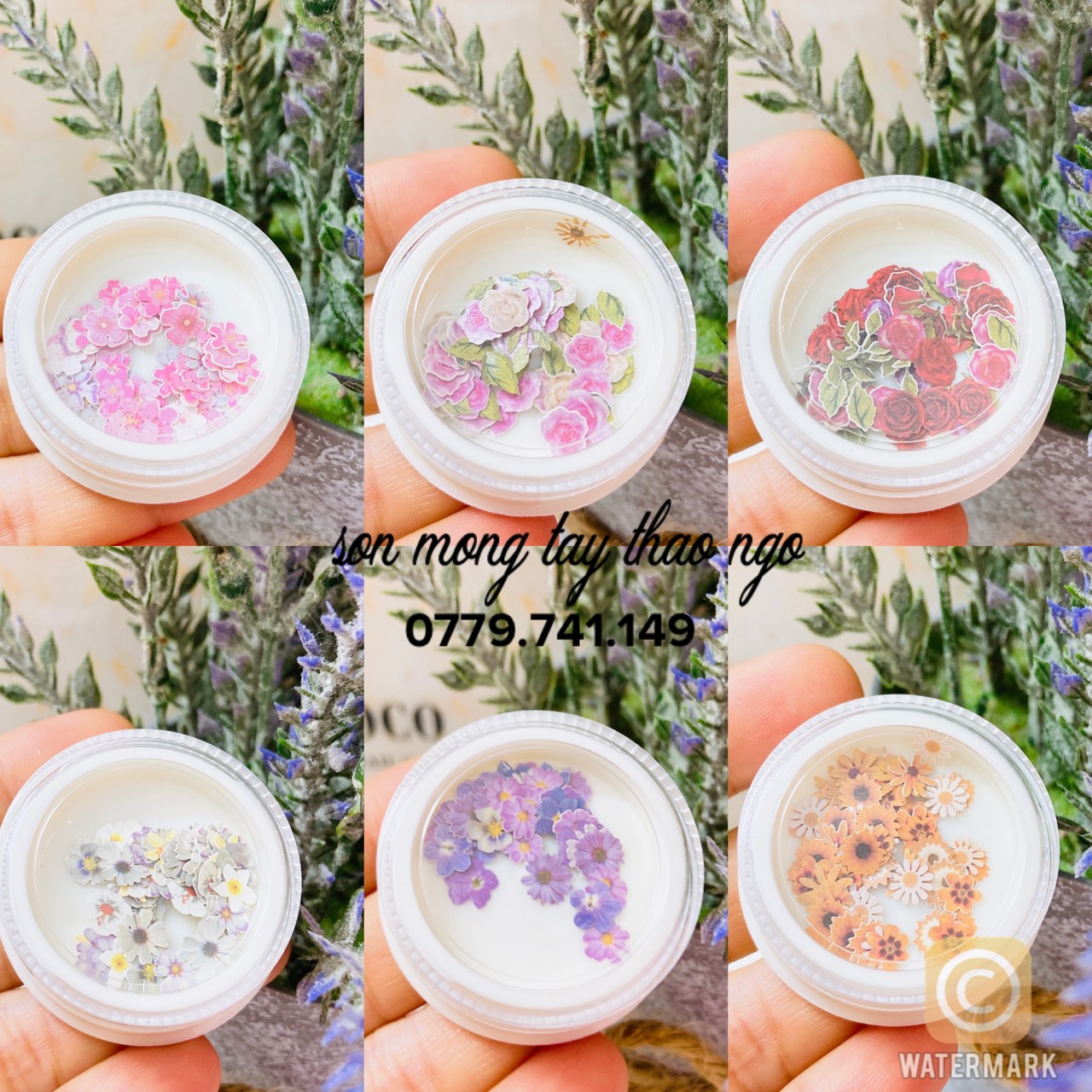 Hoa giấy nail 3D - Hoa giấy trang trí móng tay đắp ẩn theo phong cách Hàn Nhật