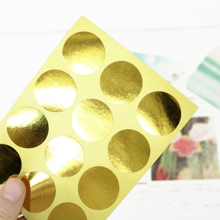 50 Pcs Golden Seal Sticker Round Heart Paper Label Adhesive Gift Seal Stickers Gift Box Packing Sticker Kids Stationery Stickers. 