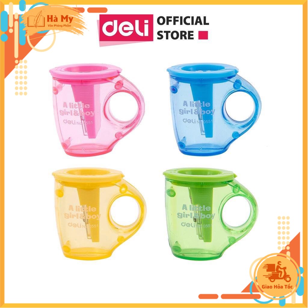 (1 Cái) Gọt bút chì 2 lỗ Hình cốc Deli E0551