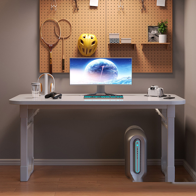 Foldable computer desk, desktop desk, home office desk, bedroom small table, simple study table, rectangular dining table
