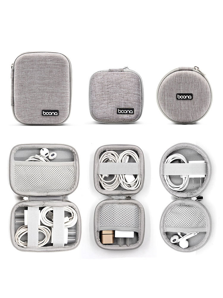 BAONA Túi Đựng Tai Nghe Bluetooth Hộp Đựng Sạc Cáp Dữ Liệu Điện Thoại Di Động Túi Bảo Vệ Tai Nghe EVA Đĩa U
