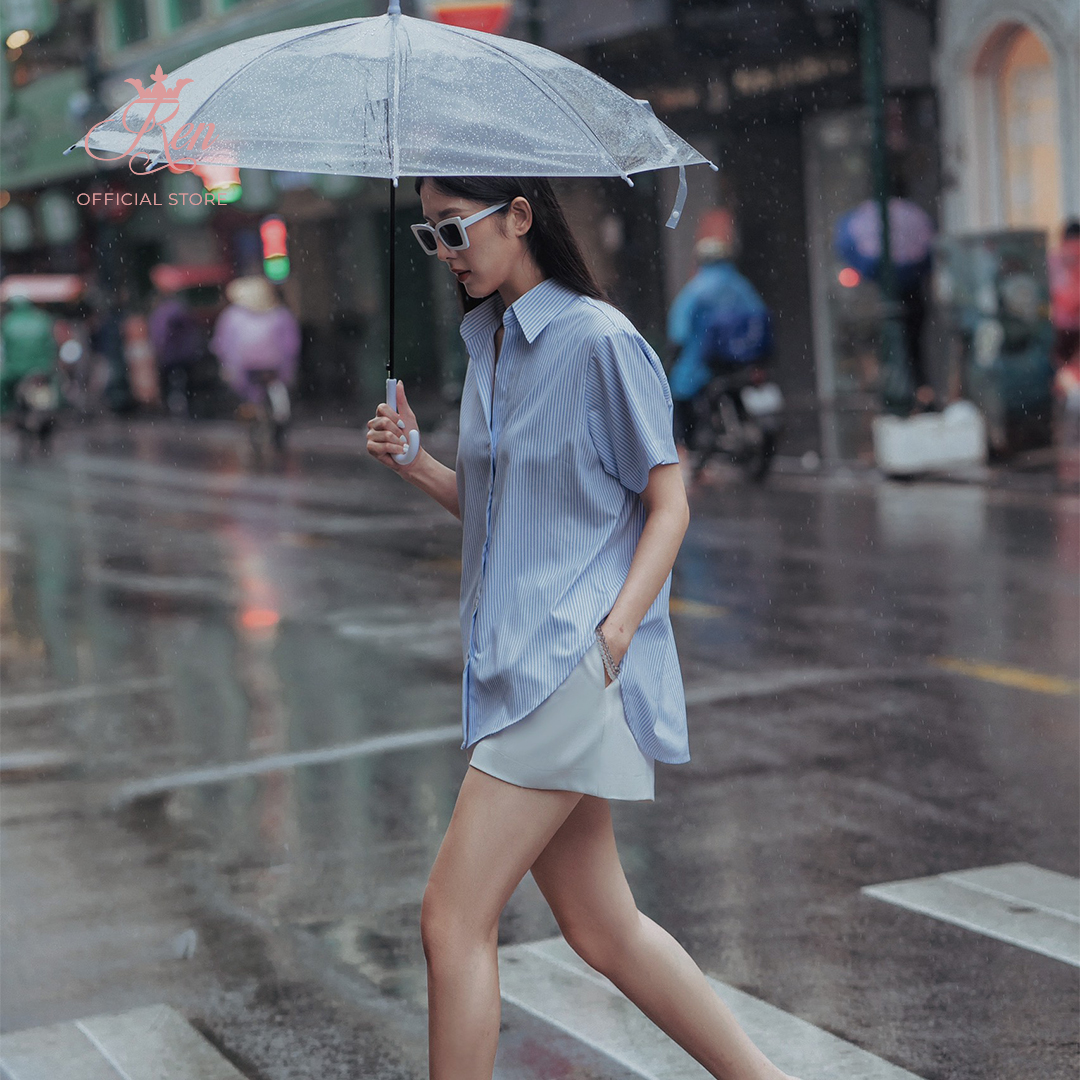 REN BY TEE - Áo Sơ Mi Ngắn Tay Sọc