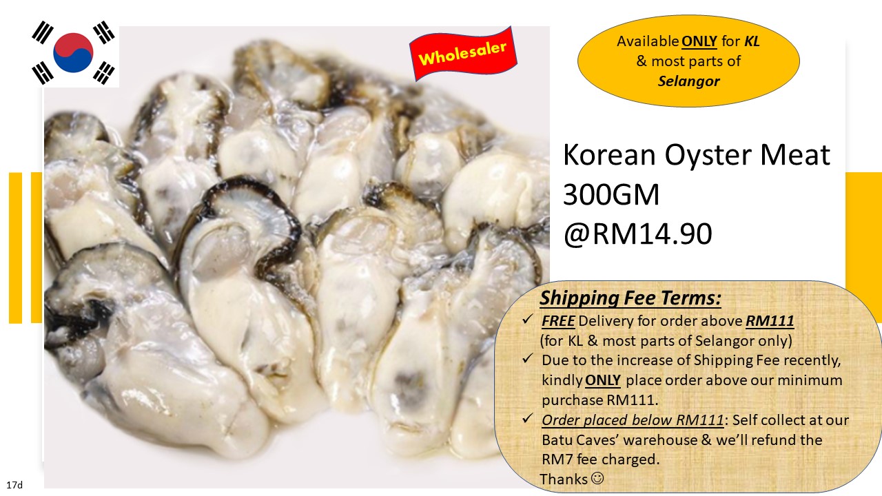 PROMO! Korean Oyster Meat 300GM (Kuala Lumpur & most parts of Selangor