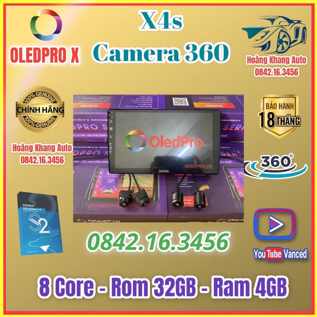 Màn hình Android OLED C8 New + C8s New + X4 + X4s Camera 360 - Ram 4Gb - Rom 32gb - Chíp 8 nhân   -