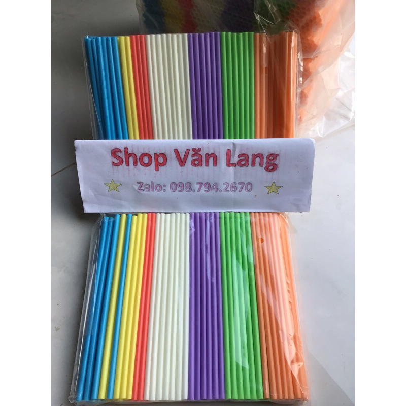 Ống hút nhựa 7 màu - ống hút thẳng ,ống hút nước mía