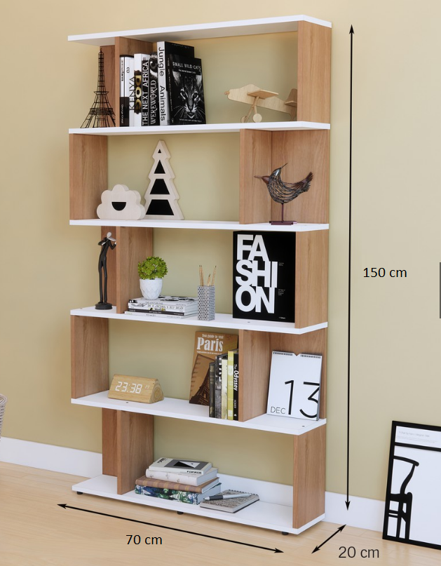 Kệ Sách Gỗ Để Sàn đa năng (150x70x20)