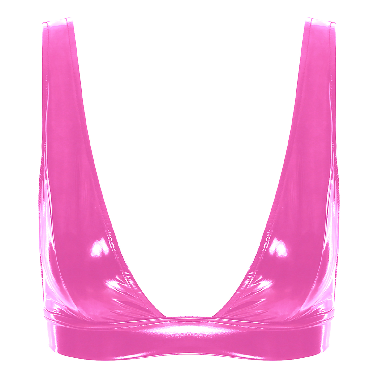 Womens%20Lingerie%20Push%20Up%20Bra%20Top%20Wet%20Look%20Patent%20Leather%20Bra%20Tops%20Wide%20Shoulder%20Strap%20Low-Cut%20Crop%20Tank%20Top%20Vest%20Clubwear%20-%20Image%203