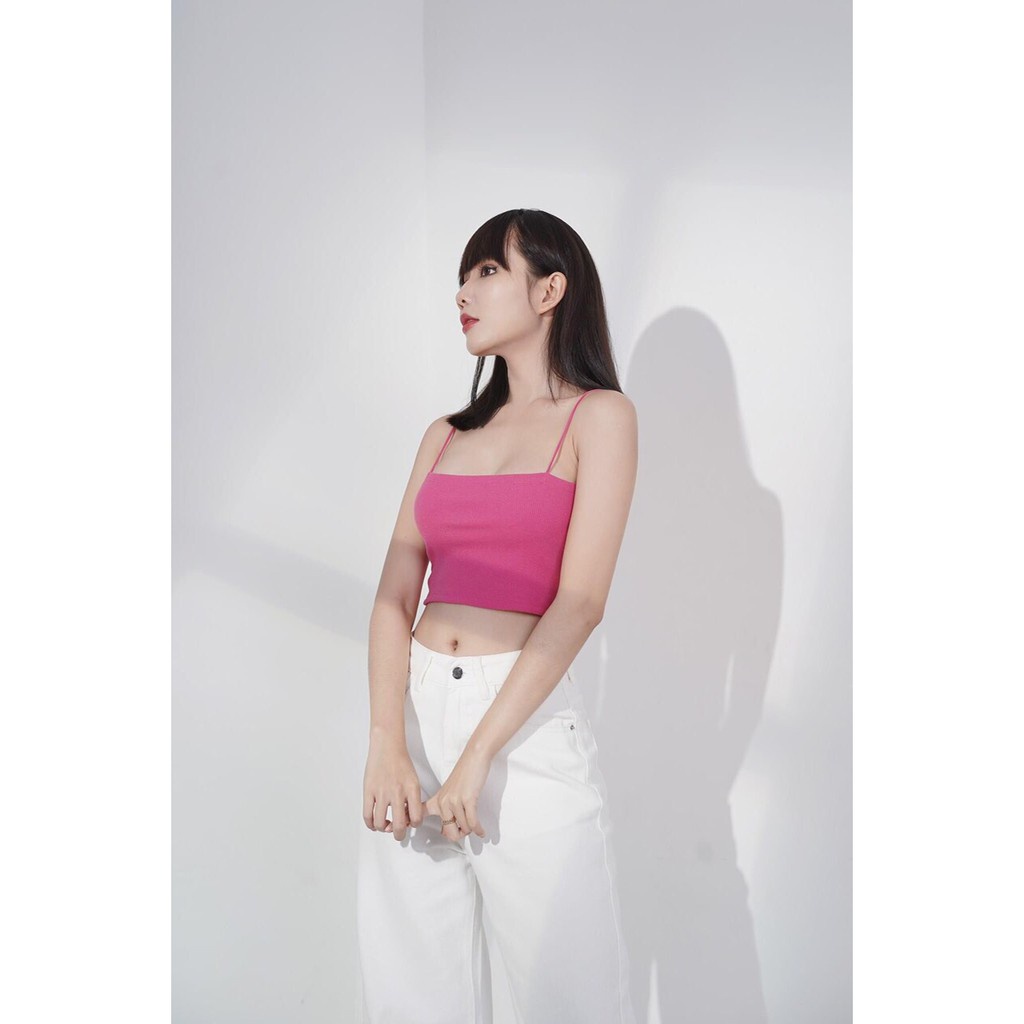 Áo Croptop 2 Dây Sợi BÚN chất Cotton AO34