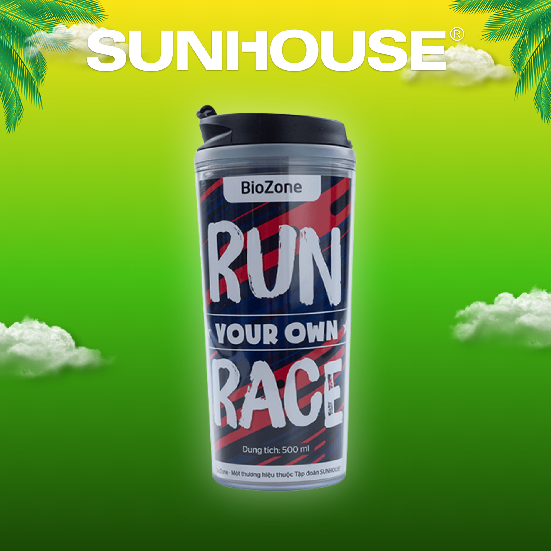 Bình giữ nhiệt 500ml sunhouse biozone kb-wa500pb