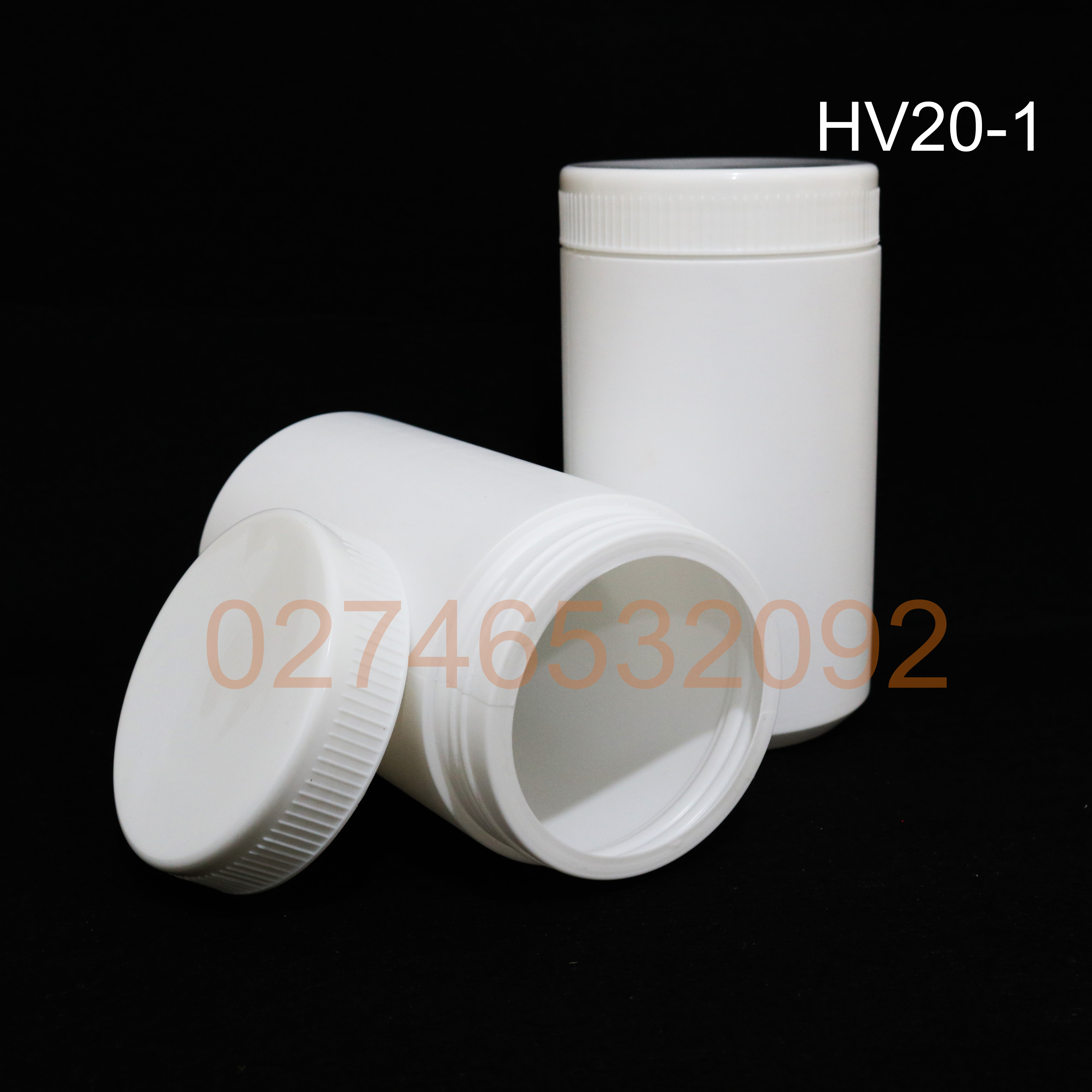 1 Hủ Nhựa 300-400g Nắp Vặn Thân Trắng Đục HV20-1 - Đựng Bột Nậu Nành - Bột Nghệ - Bột Bắp