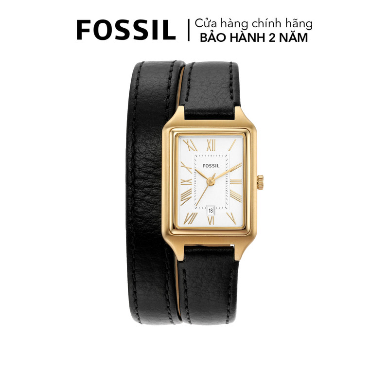 Đồng hồ nữ fossil raquel dây da, mặt 23 mm, màu đen, es5235