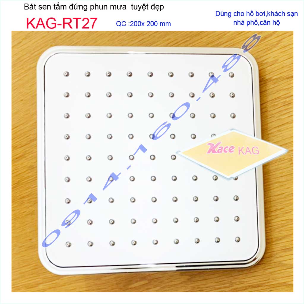 [HCM]Bát sen tắm đứng KAG-RT27, đầu sen cây phun mưa tia nước đều mạnh thiết kế sang trọng lắp cho mọi sen tắm đứng