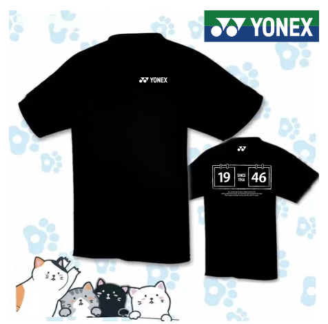 2023 Yonex New Badminton T-shirts Table Tennis Jersey Men's and Women's Quick Drying and Breathable Table Tennis Training Competition Jersey Printing Culture Shirts