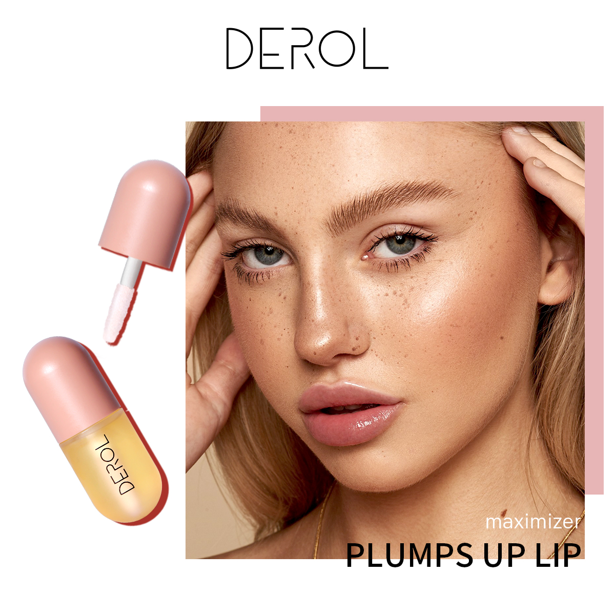 【Must-Have Gadgets】 Derol botanical lip enhancer moisturizing nourishing lip gloss mineral extreme volume lip plumper makeup DC05.