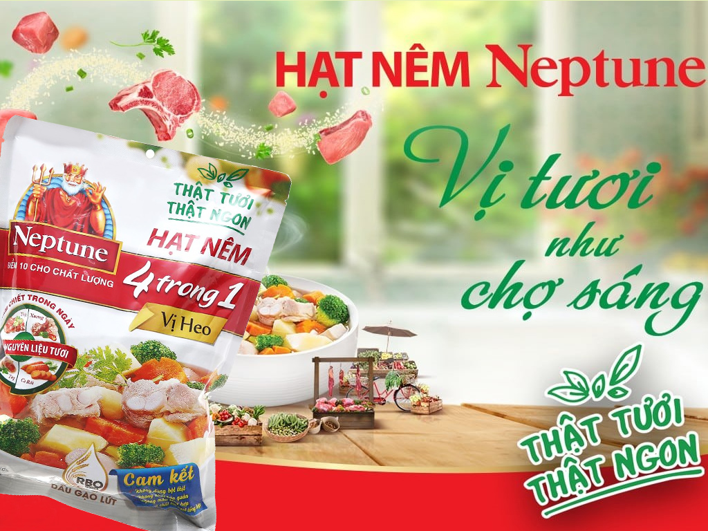 Hạt nêm 4 trong 1 vị heo Neptune