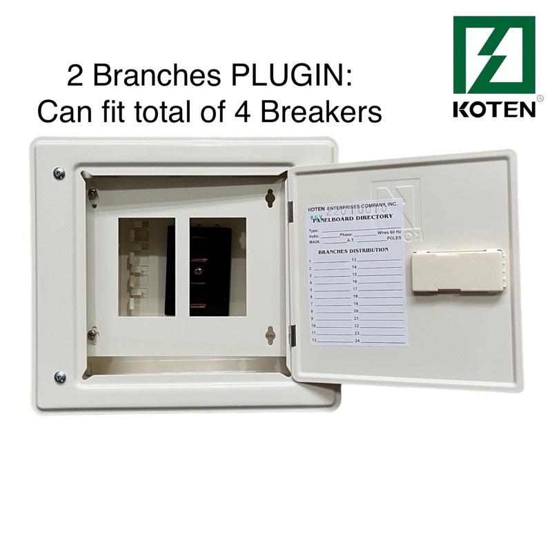 C ECONOMY Koten Panel Board for PLUGIN breakers 2, 4, 6, 8, 10, 12, 14