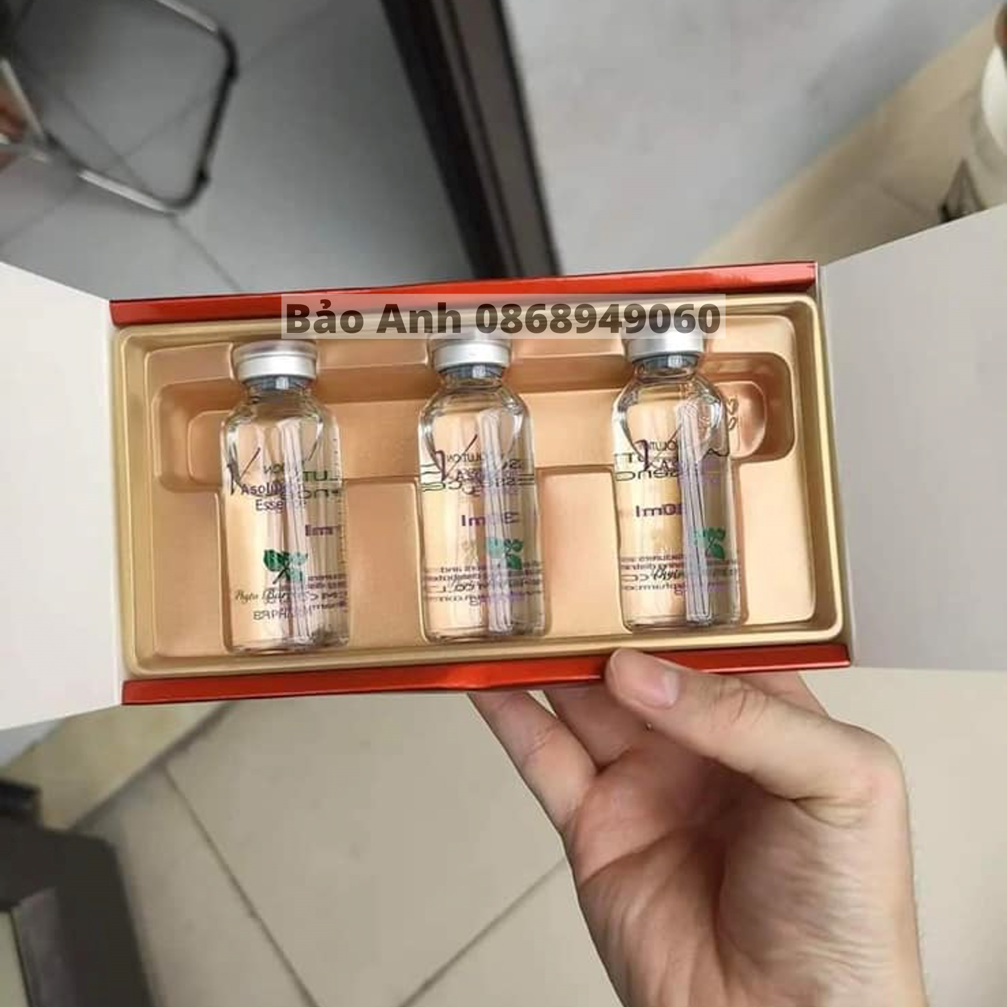 Tan mỡ Giảm béo Vline A Solution có tem chính hãng - 1 hộp 3 lọ