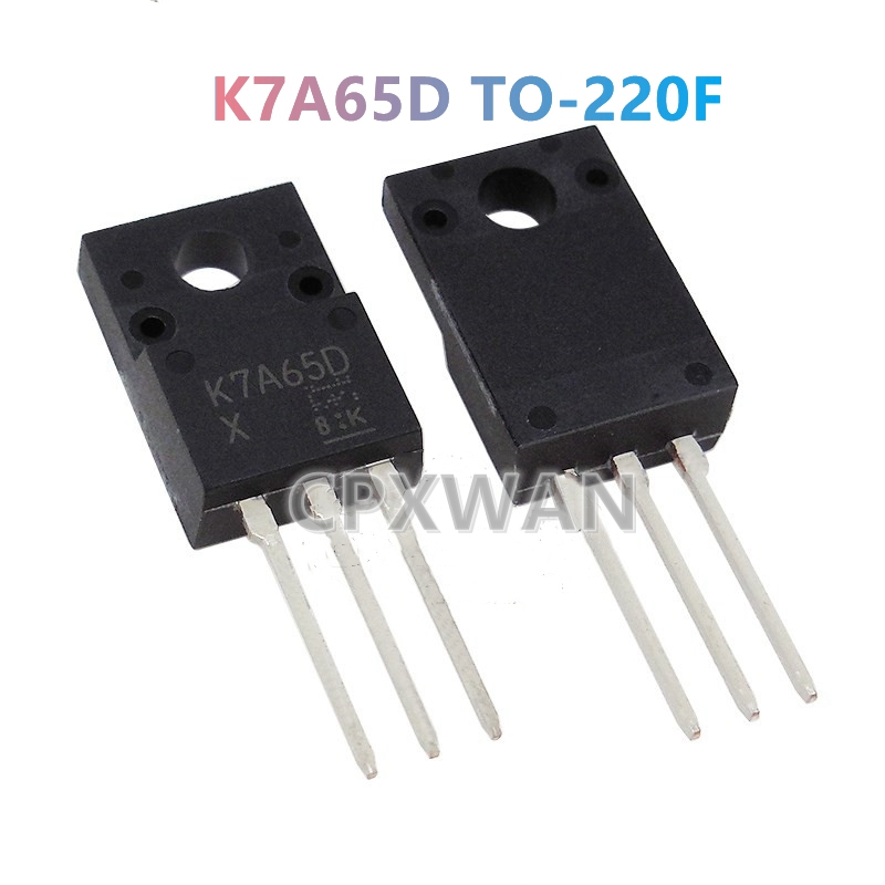 10 Buah TO220F K7A65D TK7A65D TO220F 7A/650V Nchannel Transistor