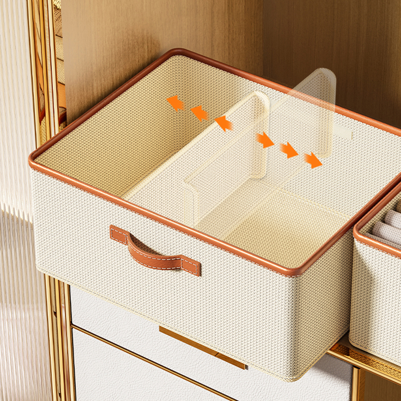 Loozykit Foldable Clothes Storage Box Wardrobe Organizer Closet Organizer Large Capacity Compartment Storage Box Cabinet Drawer Organizer Storage Case for Underwear Pants Bra Panties Tshirts Sock