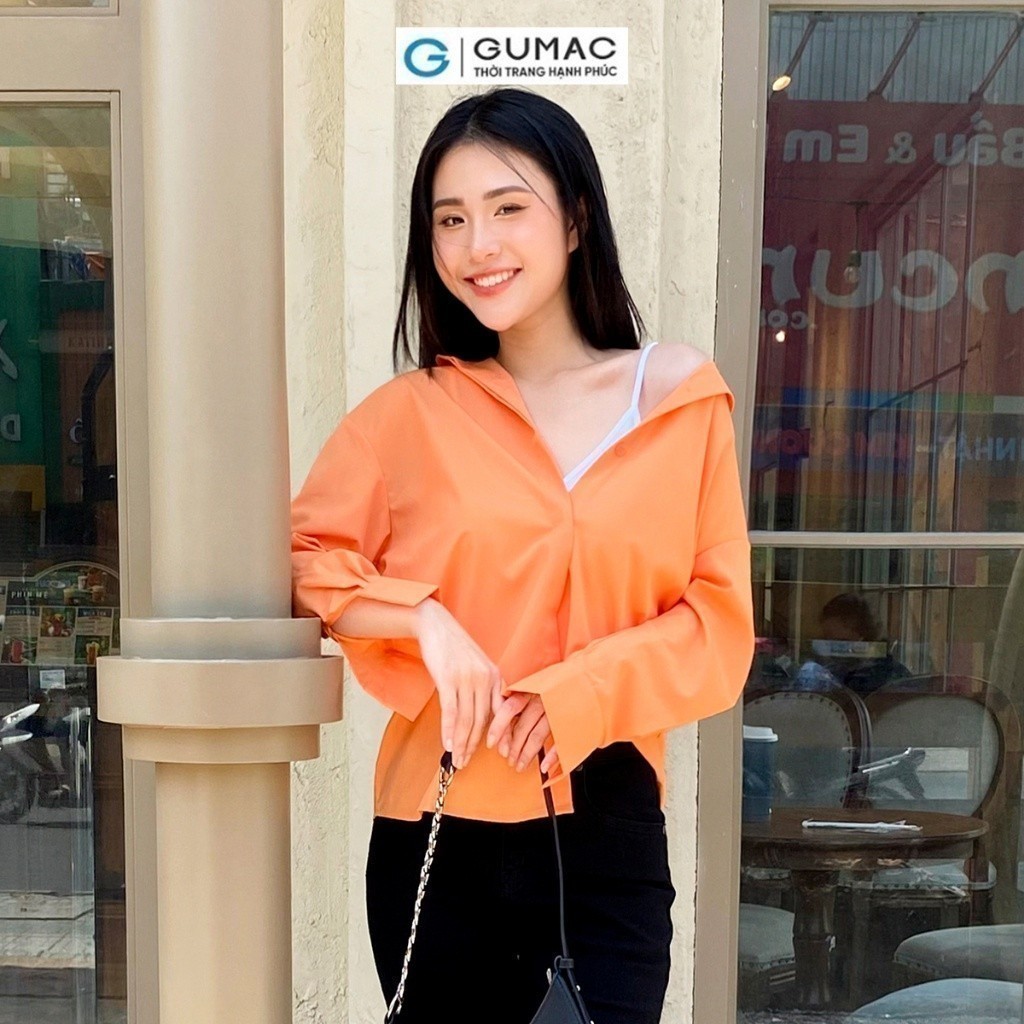 [15 - 17.6 |FREESHIP - Voucher 8-10%] Áo sơ mi relax GUMAC AD05010