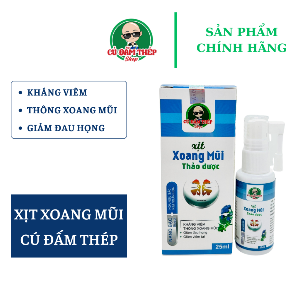 Xịt xoang mũi thảo dược cú đấm thép 25ml chính hãng ntdt