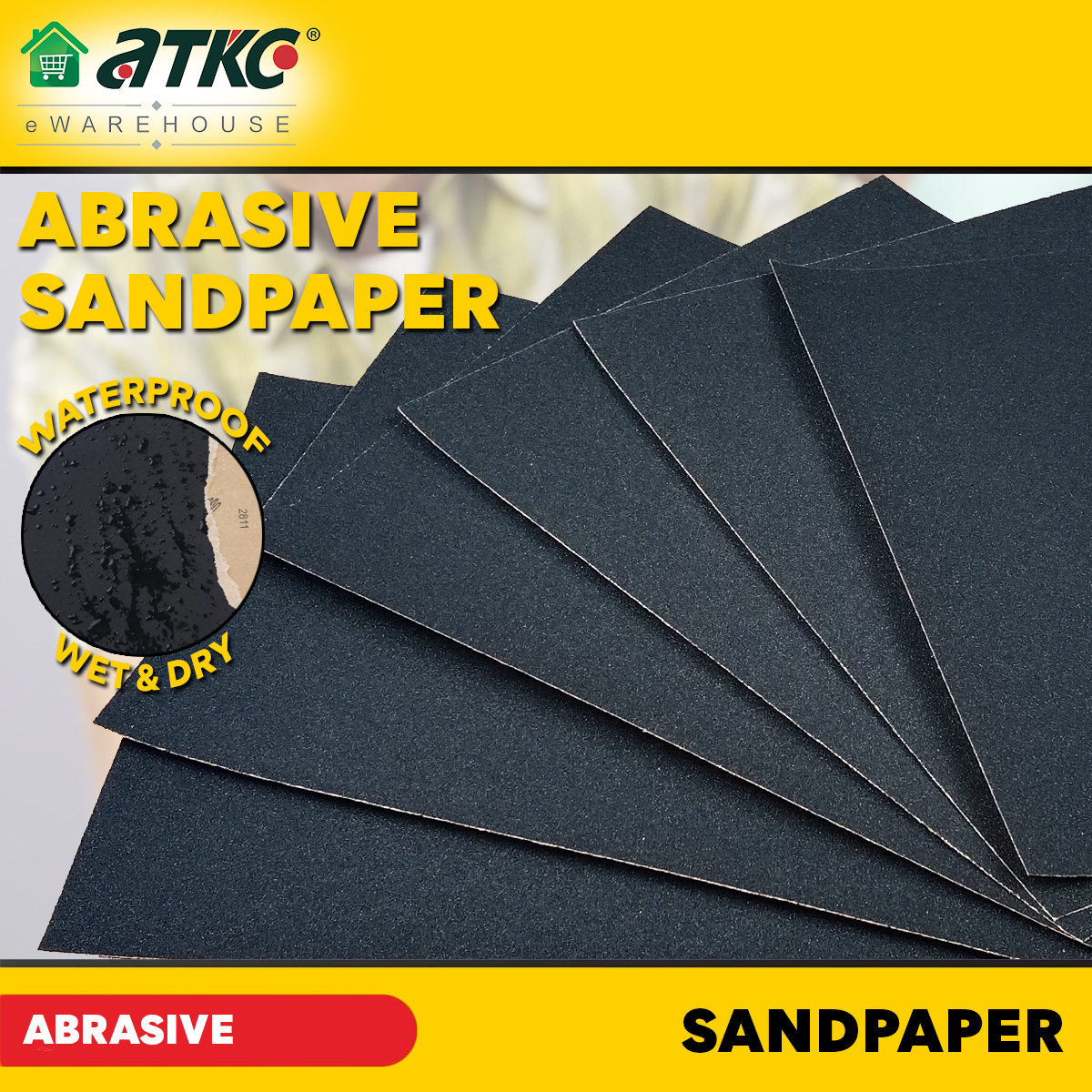 Sandpaper Abrasive Kertas Pasir Wet Dry Silicone Carbide Waterproof