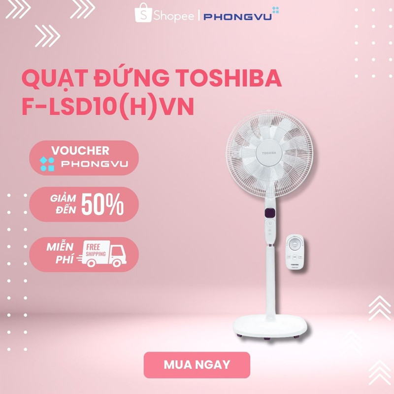 Quạt đứng toshiba f-lsd10vn - bảo hành 12 tháng