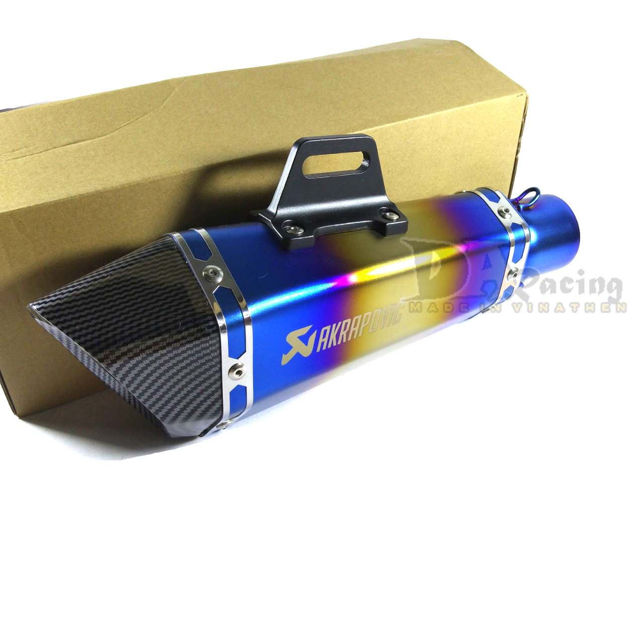 Pô Akrapovic đùi gà cao cấp [MÀU XÁM BẠC,ĐEN, TITAN]
