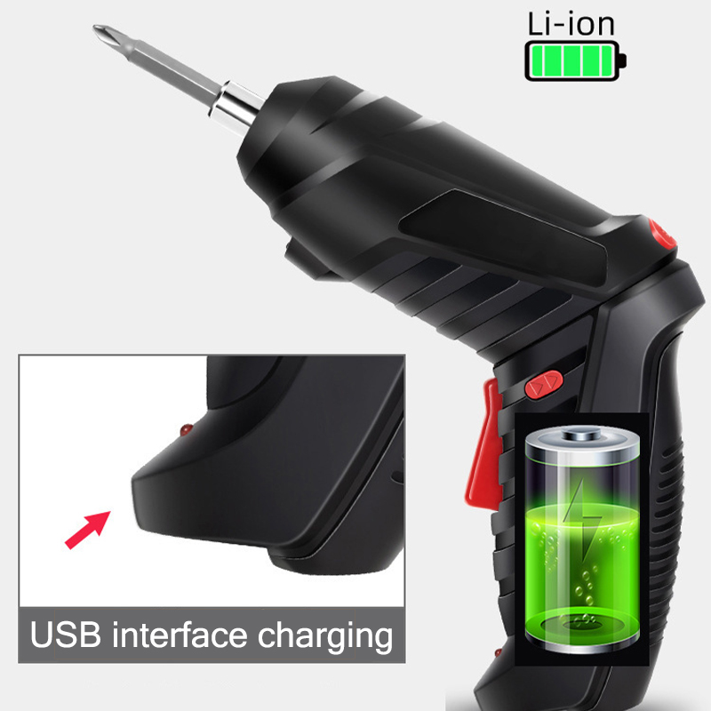 SingleLady Electric screwdriver Household small electric drill rechargeable screw set mini multifunctional lithium power driver