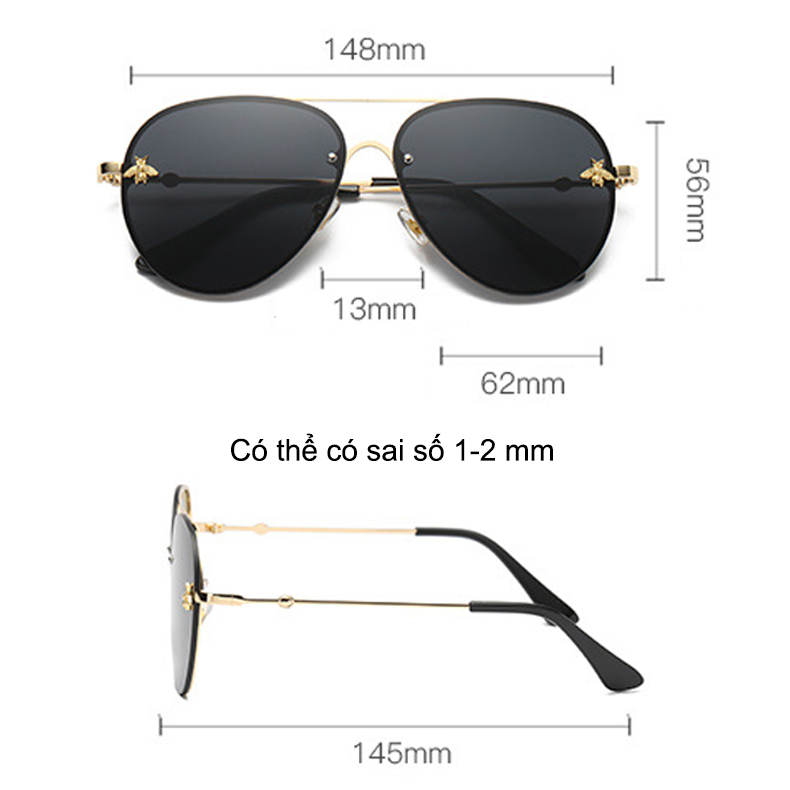 [Nhiều màu] Mắt kính râm mát Aviator nam nữ 2788