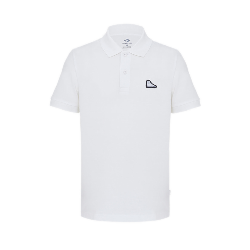Converse Sneaker Patch Men's Polo - Converse Egret