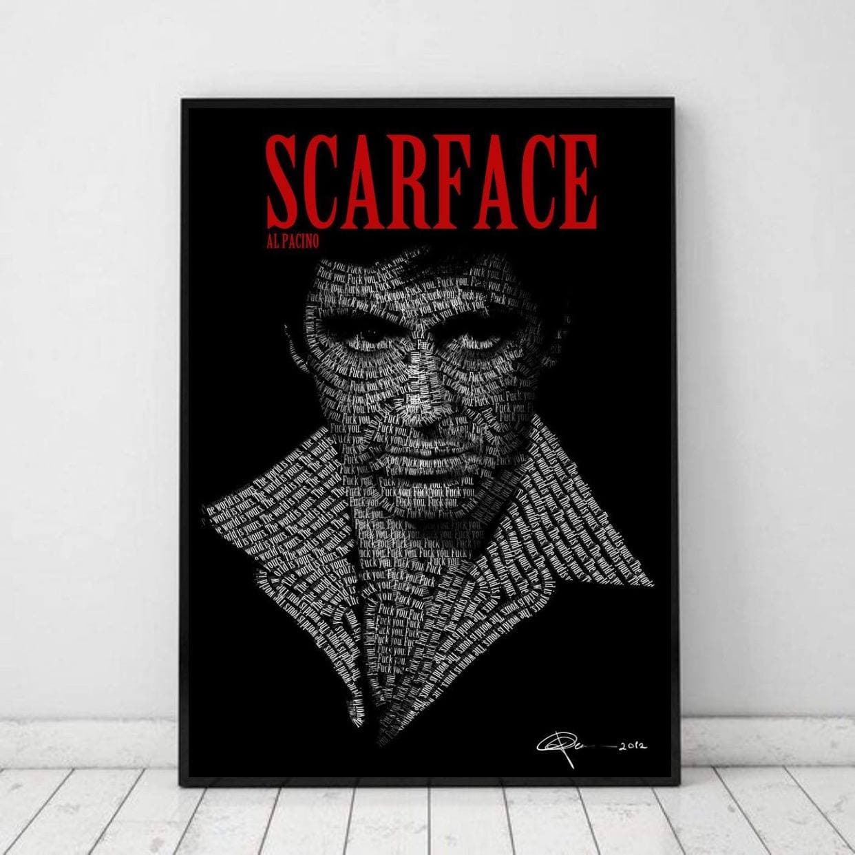 scarface movie film wall poster A3 A4 size in glass frame | Lazada PH